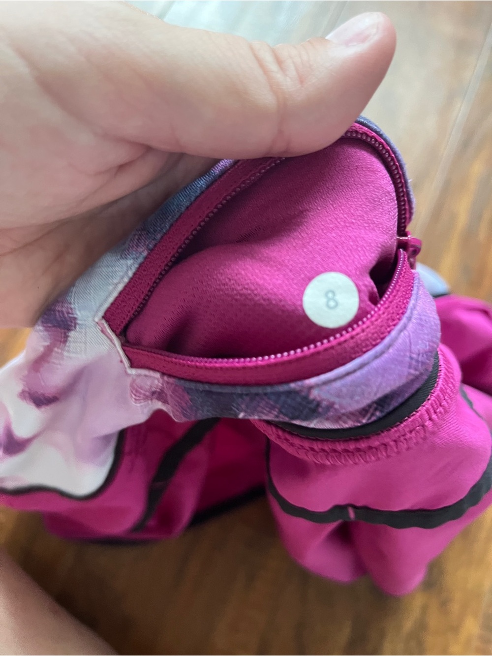 lululemon athletica Magenta Athletic Shorts with Patterned Waistband - Picture 6 of 8